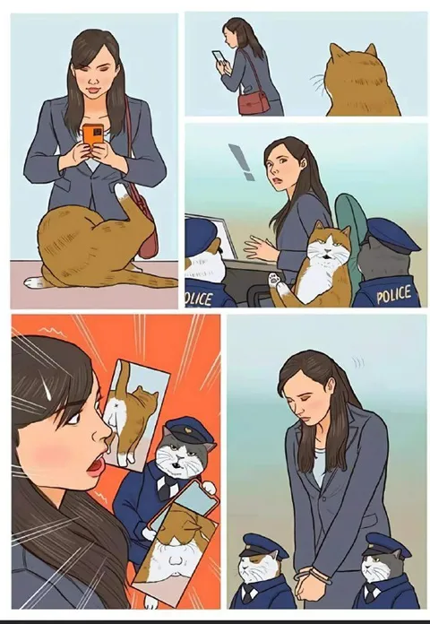 Cat Police Arrest Selfie Fan