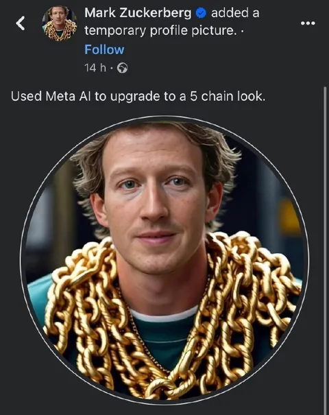 Mark Zuckerberg’s Five-Chain Look
