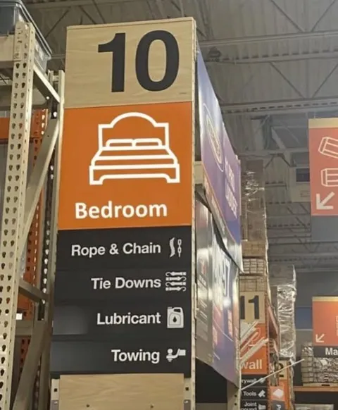 Bedroom Section at the Hardware Store