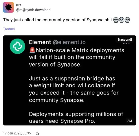 Community Synapse Version Collapses