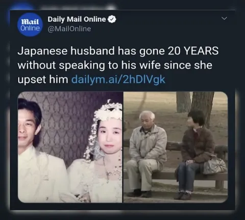 Japanese Husband Silent for 20 Years