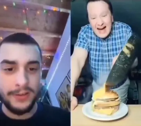 Сырный бургер и синхронный танец