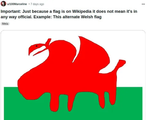 Alternate Welsh Flag Warning