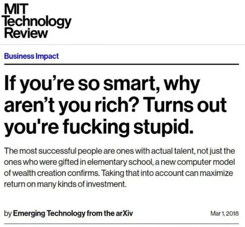 If You’re So Smart, Why Aren’t You Rich?