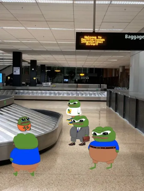 Pepe at the baggage claim