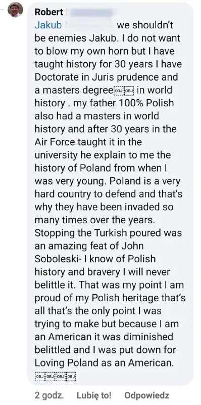Defensive Polish History Comment