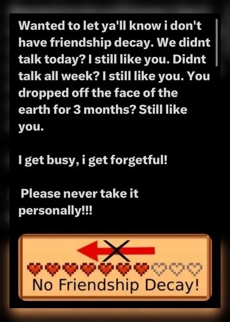 No Friendship Decay
