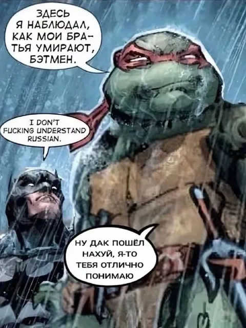 Бэтмен не понимает Рафаэля