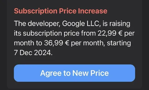 YouTube Subscription Price Increase