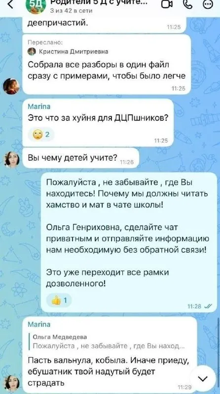 Родительский чат выходит из-под контроля