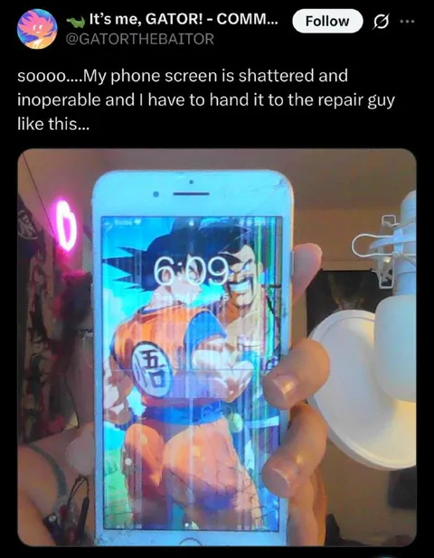 Handing Over a Shattered Phone
