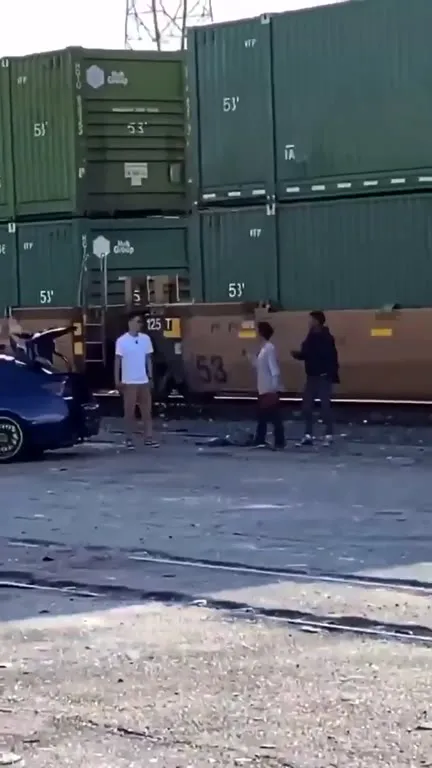 Newcomers Hop Off Freight Train