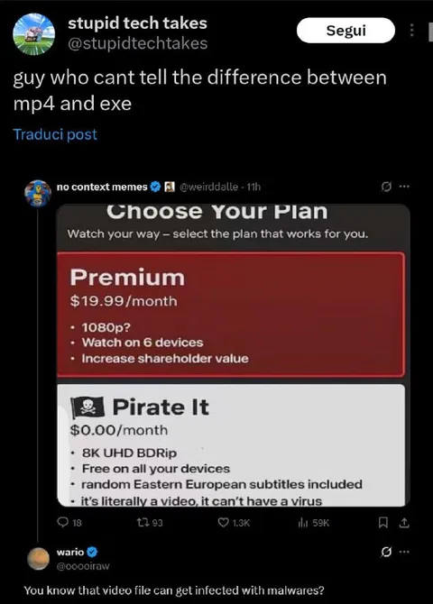 Guy Confuses MP4 with EXE