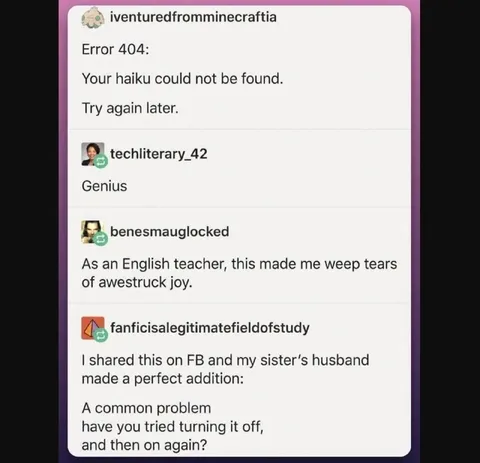 Error 404 Haiku