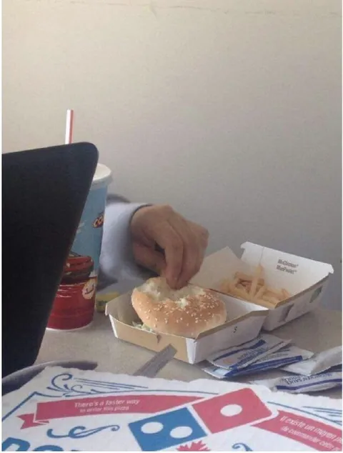 Burger Behind the Laptop