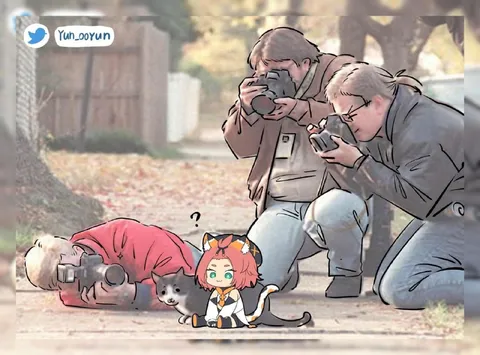 Фотографы не заметили кота