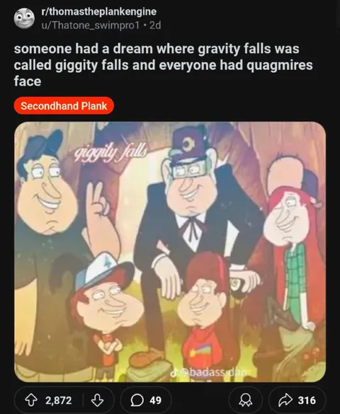 Gravity Falls With Quagmire Faces