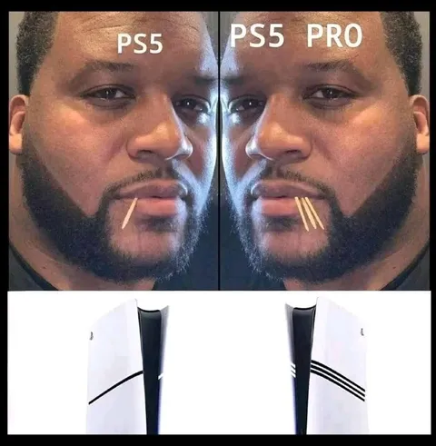 PS5 vs PS5 Pro beard comparison