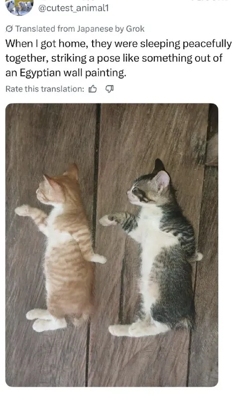 Cats Posing Like Egyptian Wall Paintings