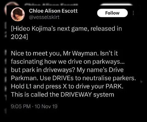 Hideo Kojima’s Driveway Game