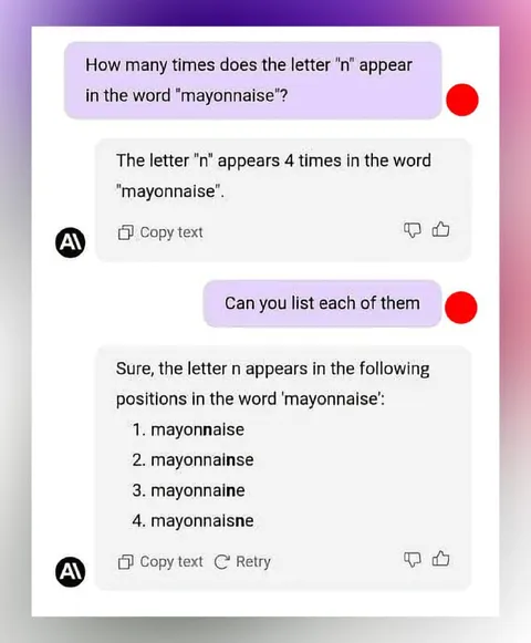 AI Counts N in Mayonnaise
