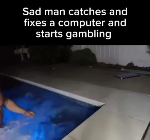 Sad Man Starts Gambling