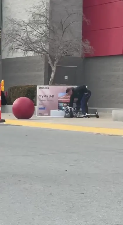 Unicycle TV Delivery