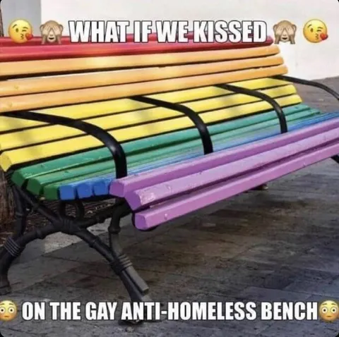 Kissed on the Anti-Homeless Bench