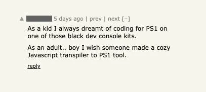 Cozy JavaScript to PS1 Tool