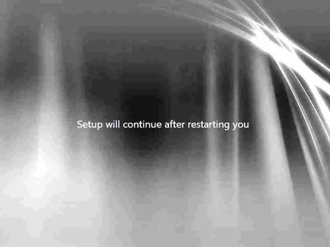 Setup Will Continue After Restarting
