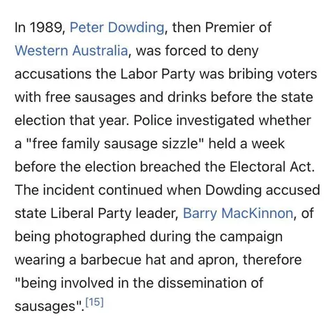 Sausage Sizzle Election Scandal