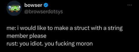 Rust String Struct Error