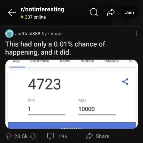 The 0.01% Chance Happened