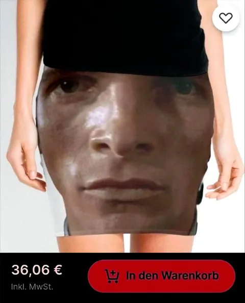 Seltsames Kleid mit Gesicht