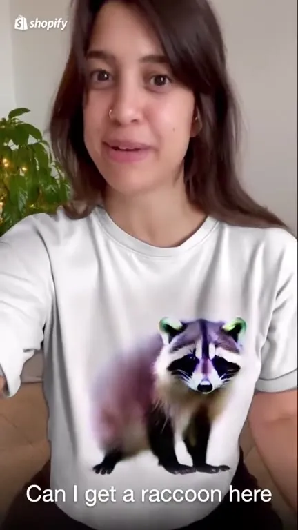 Raccoon in Space Painting