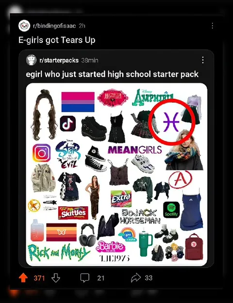 E-girl High School Starter Pack