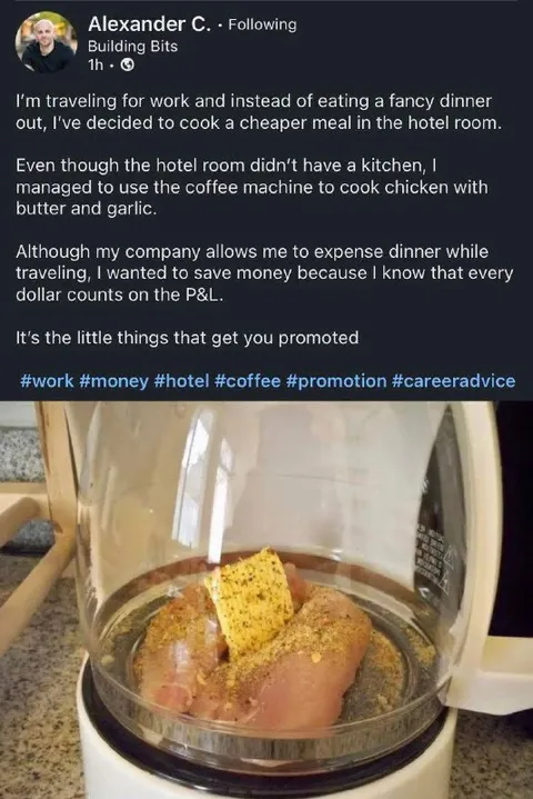 Coffee Machine Chicken Dinner