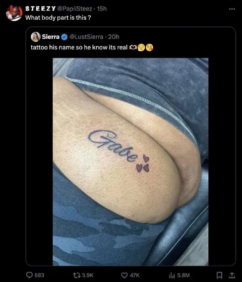 Tattoo His Name So He Knows