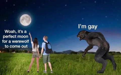Gay Werewolf Under the Full Moon