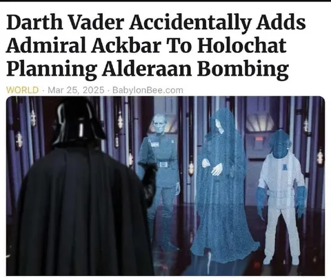 Darth Vader Adds Admiral Ackbar to Holochat