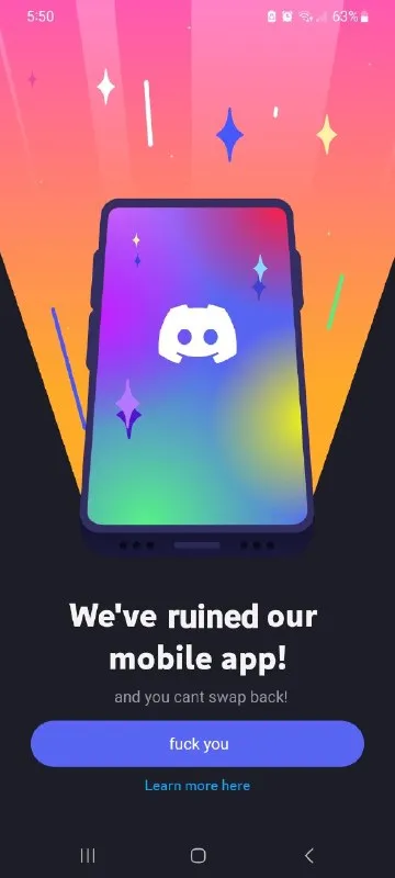 Discord Mobile App Ruined