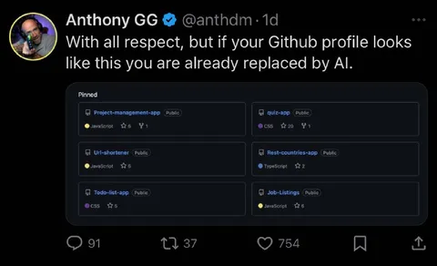 GitHub Profile Replaced by AI
