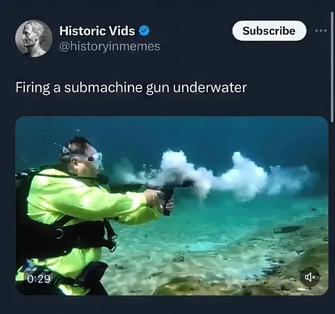 Firing a Submachine Gun Underwater