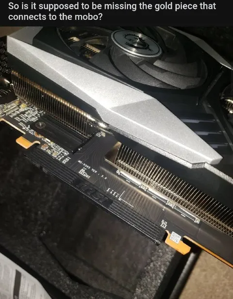 Missing Gold GPU Connector