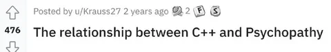 C++ and Psychopathy Relationship