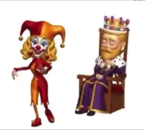 Клоун веселит скучающего короля