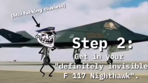 Trollface F-117 Stealth Plan