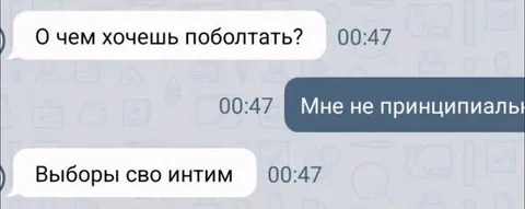 Выборы свои интим