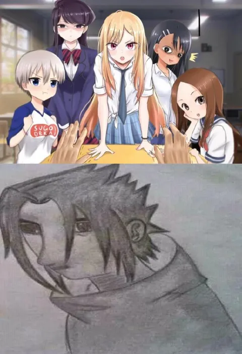 Sasuke Meets Uzaki-chan Girls