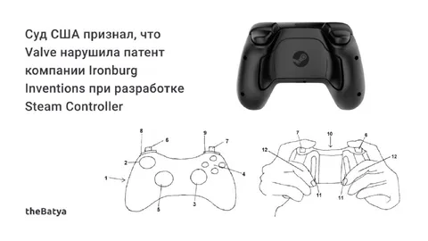 Valve нарушила патент на Steam Controller